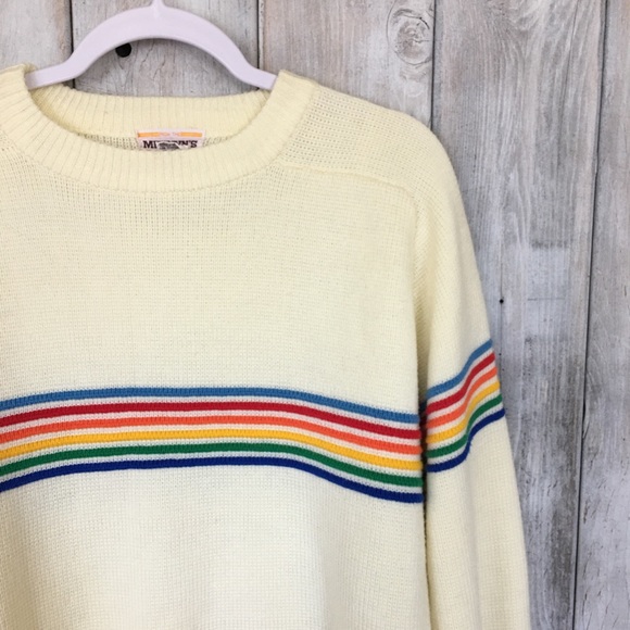 Vintage Other - Vintage Rainbow 🌈 Men’s Sweater Size Large